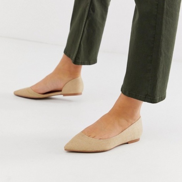 NEW ASOS Wide Fit Virtue d'orsay Pointed Flats - Picture 2 of 7